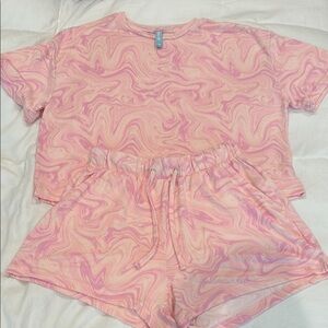 The Southern Shirt Company pink swirl lounge set